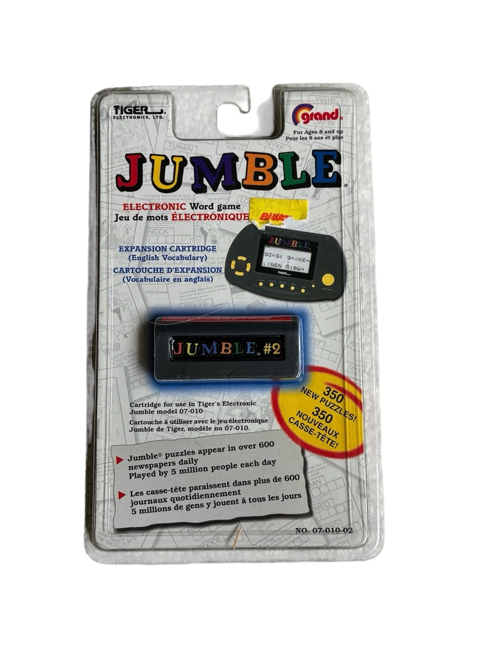 Vintage 1998 Tiger Electronics Sealed Jumble Word Game Expansion Cartridge #2